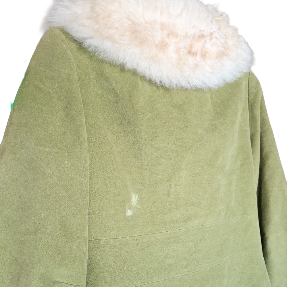Vintage 60's Country Pacer Penny Lane Faux Fur Wool Coat - Picture 8 of 16